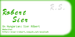 robert sier business card